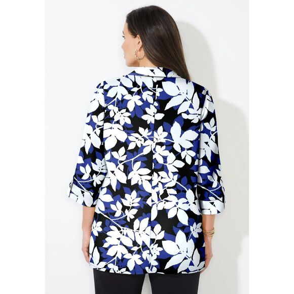 Catherines button up tunic top Plus Size 5X - Picture 3 of 15